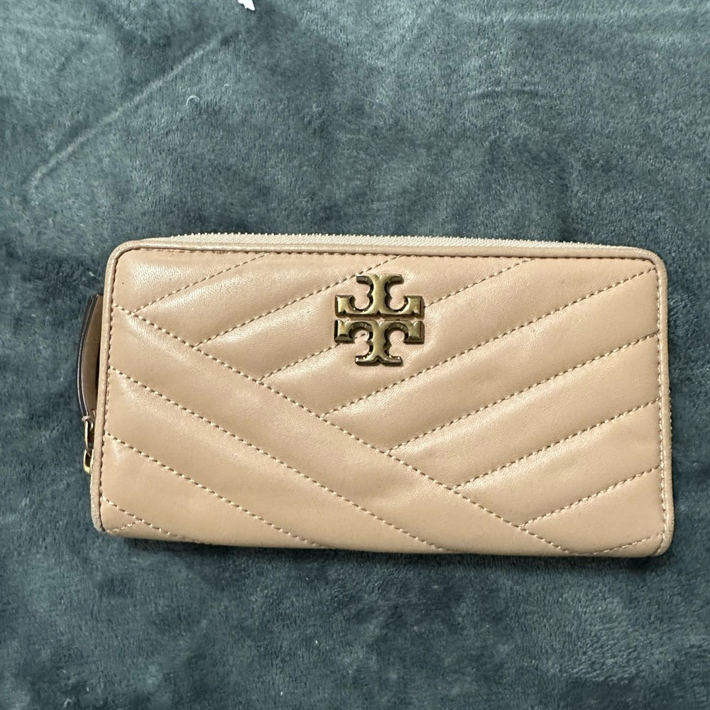Tory Burch Tan Quilted Wallet